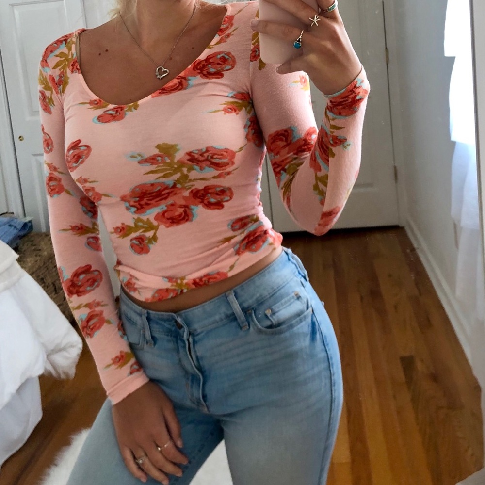 long sleeve floral top!!!!